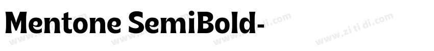 Mentone SemiBold字体转换